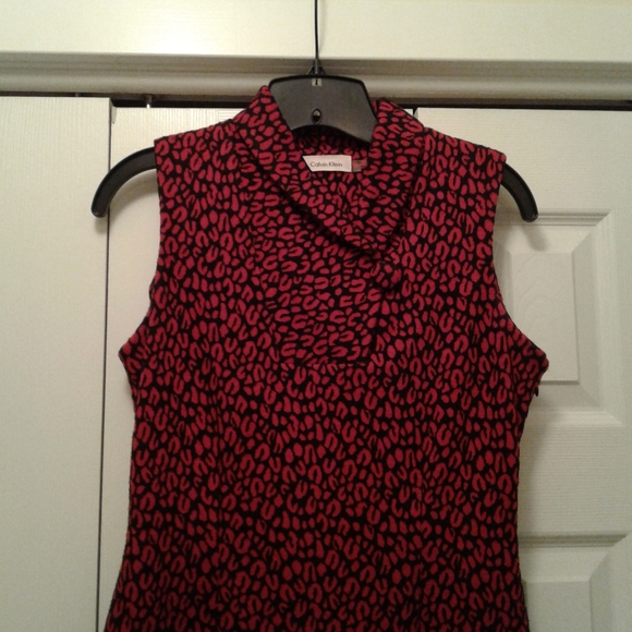 Calvin Klein Ponte Animal Print Sheath Dress - Picture 2 of 6